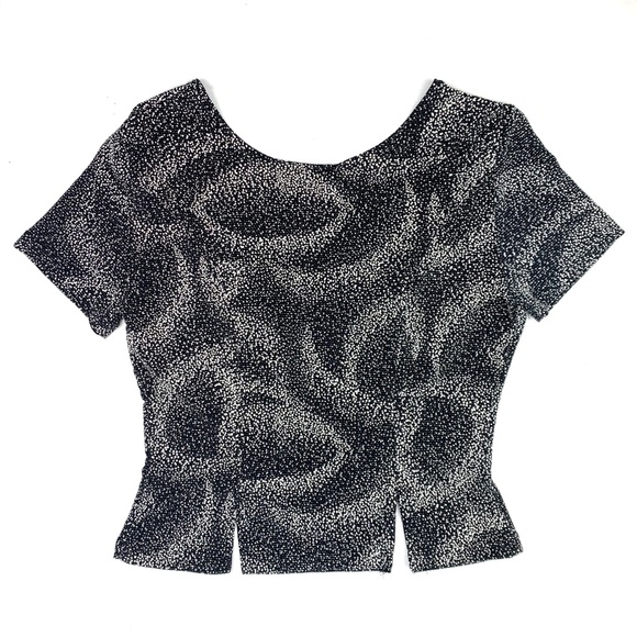 Vintage 90s Trippy Print Textured T Shirt | Size M - Picture 2 of 4